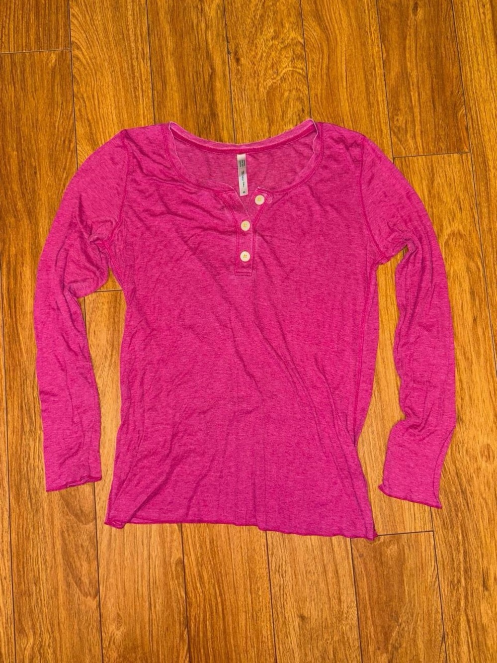 Pink Y2K henley shirt